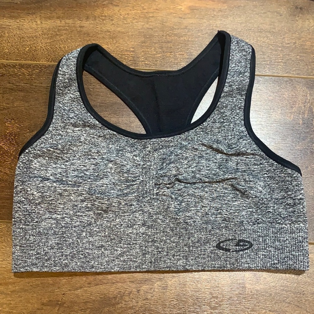 Grey/Black Champion Sports Bra - Small